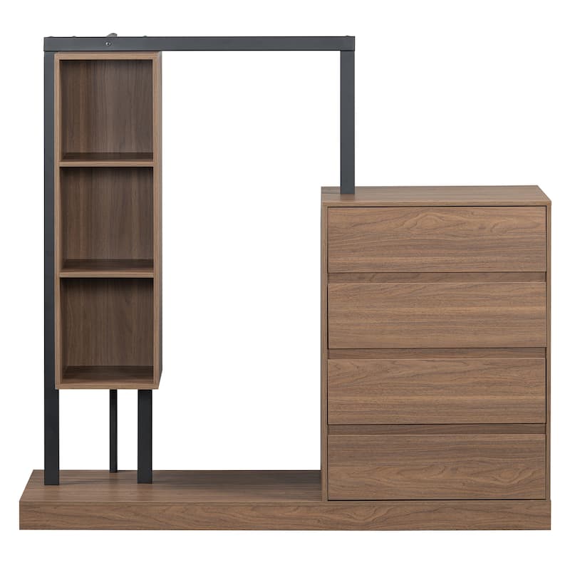 Wardrobe with 4 Drawers and 3 Shelves
