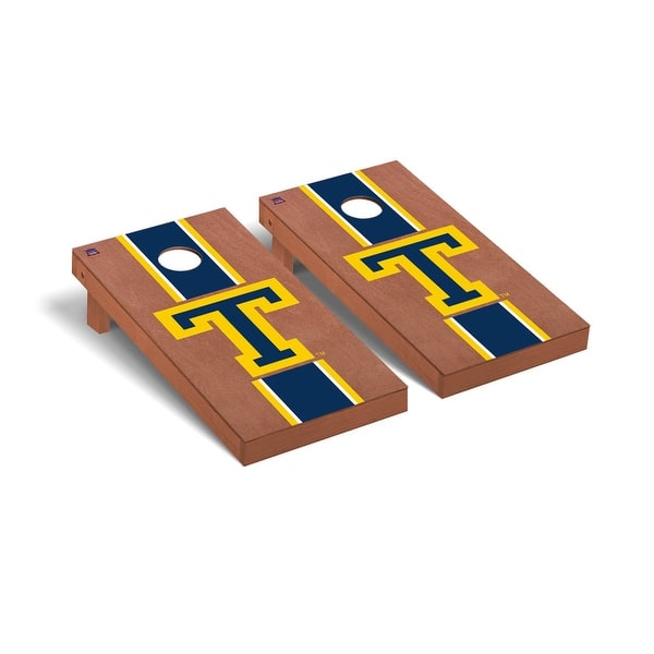 slide 2 of 5, Trinity College Bantams Rosewood Cornhole Board Set