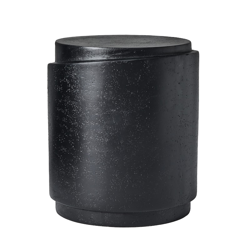 Christopher Knight Home - Terra Modern MGO Outdoor Side Table with Sloped Top in Black - 16.34"W x 16.34"D x 18.7"H