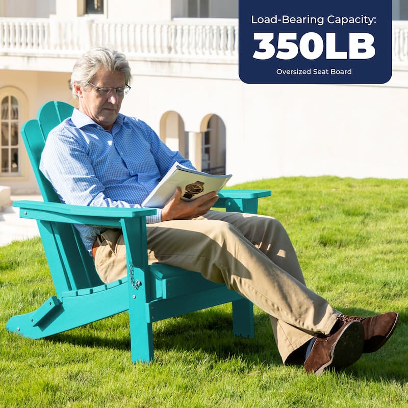 Outdoor HDPE Folding Classic Adirondack Chair All-Weather