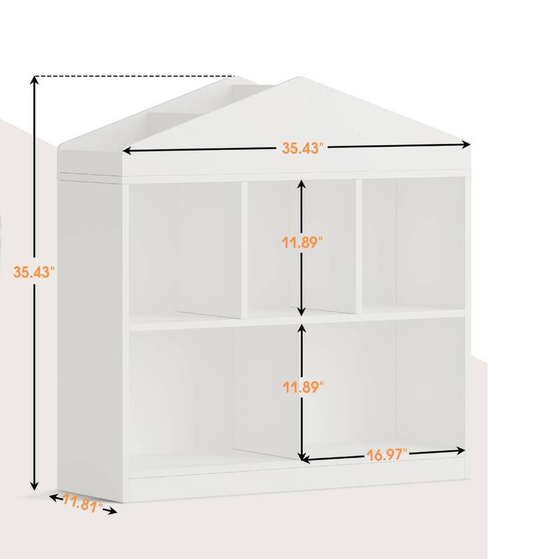 Kids Bookshelf, Toy Storage for Playroom, Nursery, Kids Room