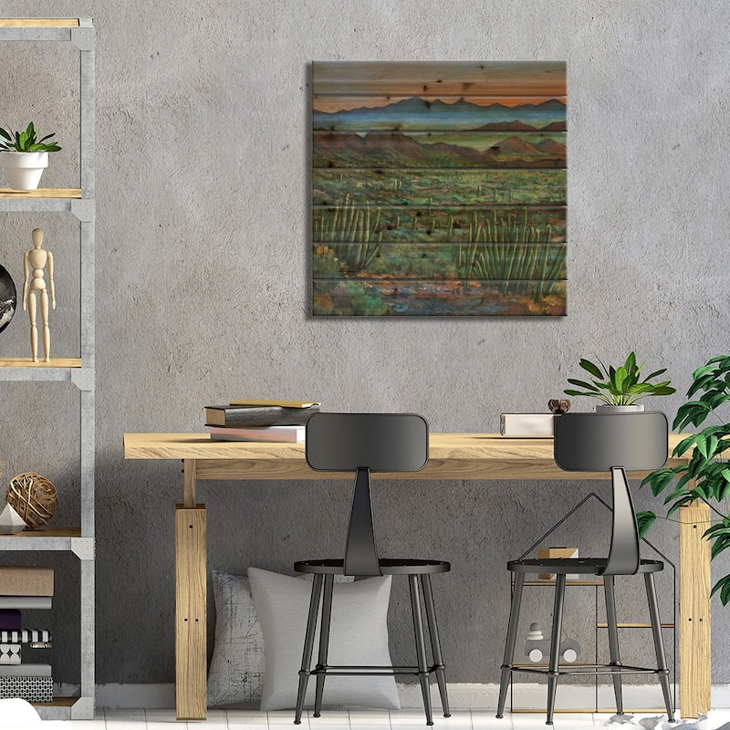 Westward Print On Wood by Johnathan Harris - Multi-Color