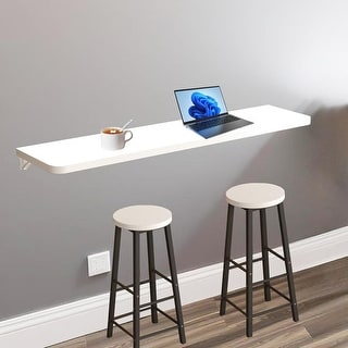 Wall Mounted Folding Table with Support Legs - Bed Bath & Beyond - 42825890