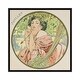 preview thumbnail 7 of 13, iCanvas "July, 1899 " by Alphonse Mucha Framed Ebony - 12x12