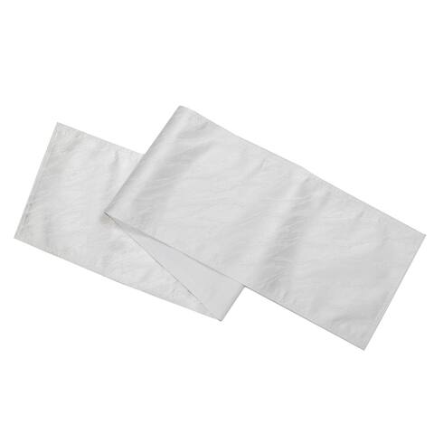 White Marble Table Runner With Lurex (72")