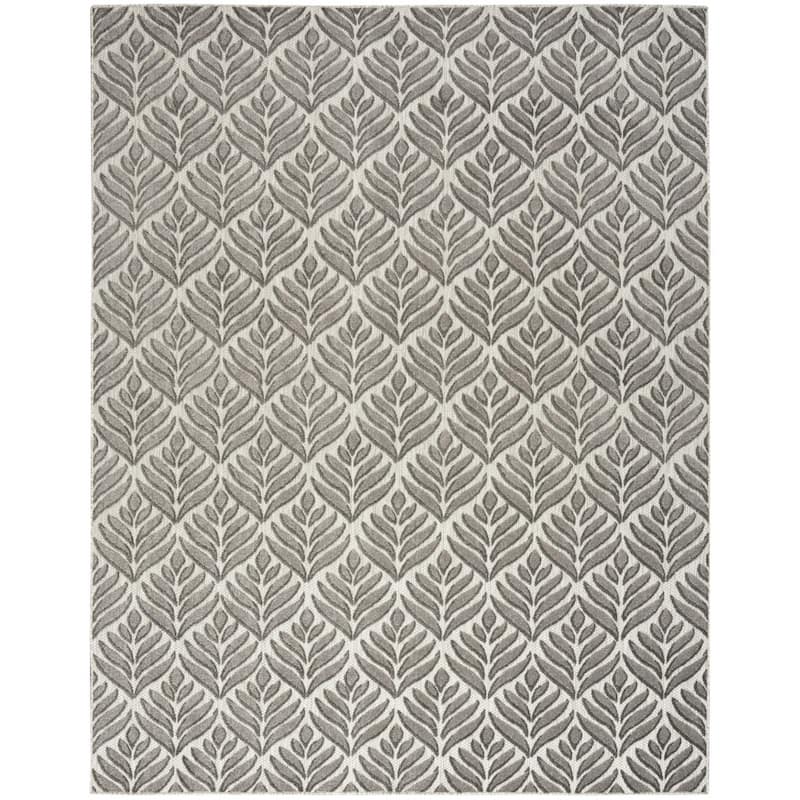 Raro Botanic Elegance Weather Resistant Sleek Contemporary Outdoor Rug - 8' X 11'