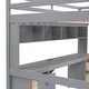 preview thumbnail 17 of 16, Full Size Loft Bed with Desk, Cabinets, Drawers and Bedside Tray, White