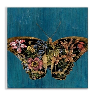 Stupell Butterfly with Floral Wings Wall Plaque Art Design By Naomi ...