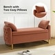 preview thumbnail 41 of 65, Robert Modern Upholstered Flip Top Storage Bench with Two Pillows by HULALA HOME