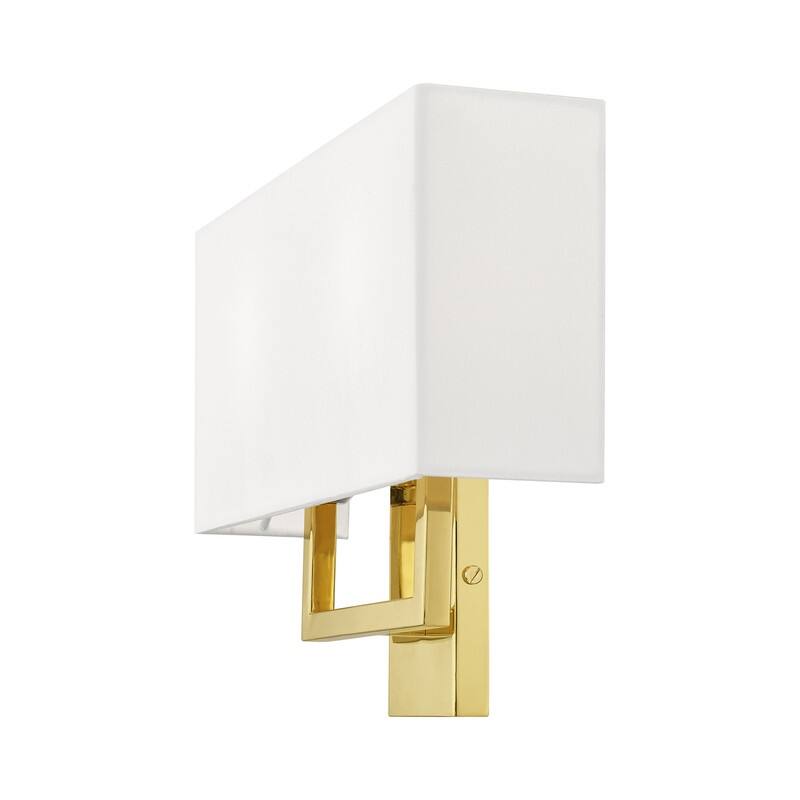 Livex Lighting 2-light Polished Brass Wall Sconce, 50991-02 - 16" W X 12" H X 3.875" EXT