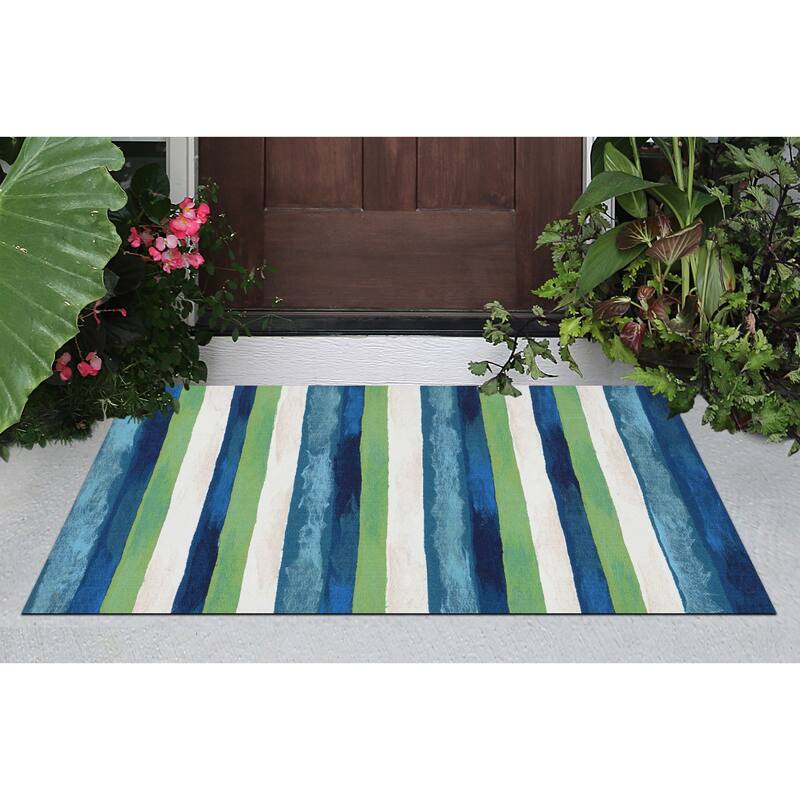 Liora Manne Visions II Painted Stripes Indoor/ Outdoor Area Rug