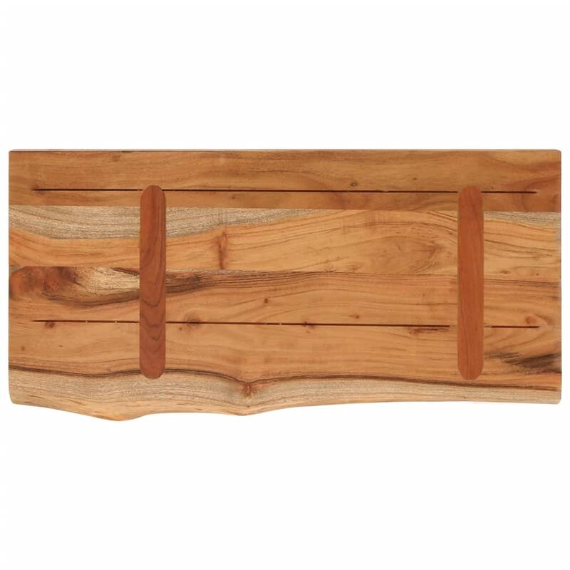 vidaXL Wall Shelf Natural wood Solid acacia wood