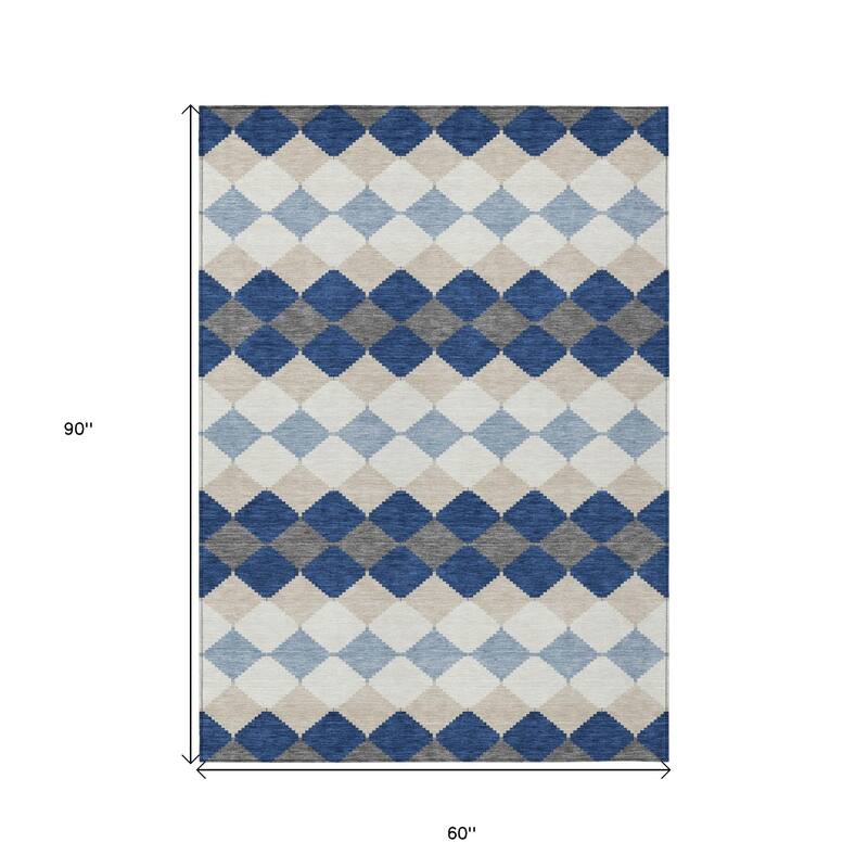 HomeRoots Geometric Transitional Rectangle Outdoor Rug