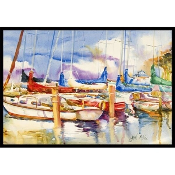 Carolines Treasures JMK1049MAT End Stall Sailboats Indoor & Outdoor Mat 18 x 27 in.