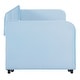 preview thumbnail 9 of 10, Twin Size Daybed with Pull-out Twin Trundle Bed & Wood Slat Support, Velvet Upholstered Bed Frame for Bedroom, Light Blue