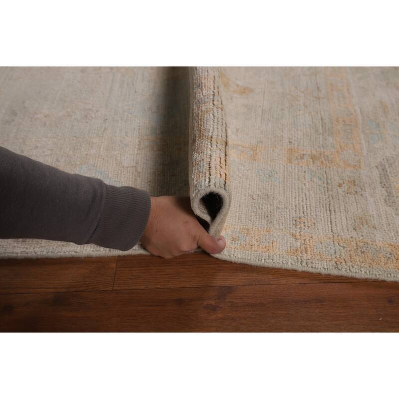 Turkish Oushak Vegetable Dye Area Rug Handmade Wool Carpet - 5'0"x 6'10"