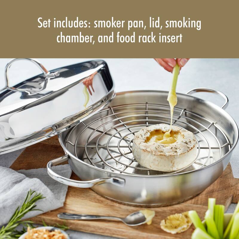 Demeyere Resto 4-pc Stainless Steel Stovetop Smoker Set