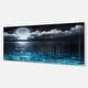 preview thumbnail 10 of 11, Romantic Full Moon Over Sea - Seascape Photo Glossy Metal Wall Art