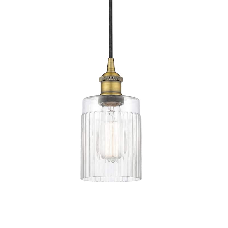 Innovations Lighting 616-1P-10-5 Hadley Pendant Hadley 5" Wide Mini - Brushed Brass / Clear