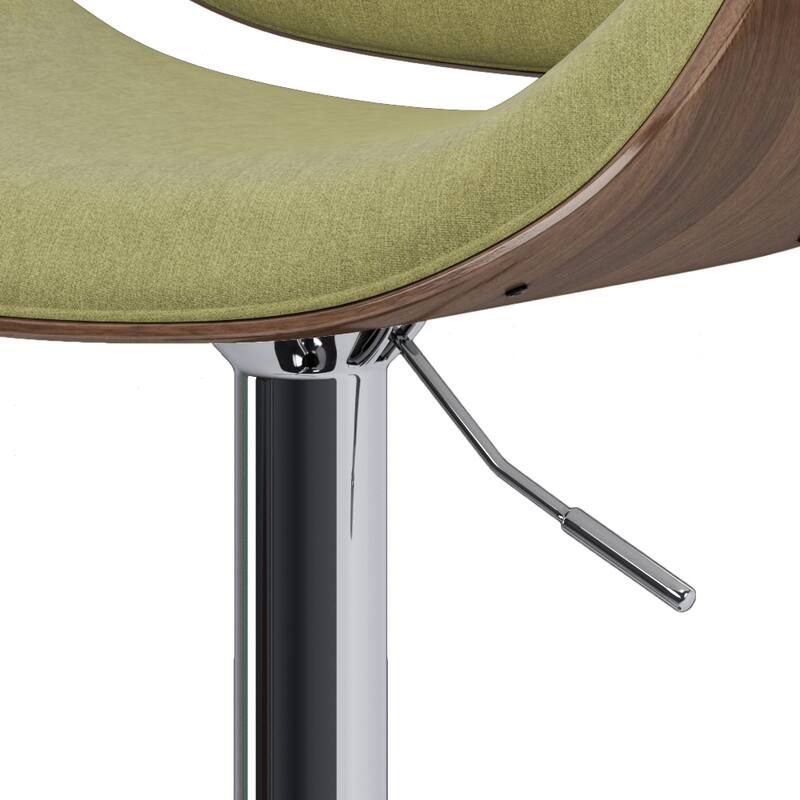 WYNDENHALL Avondale Mid Century Modern Bentwood Adjustable Swivel Bar Stool - 20.9 W x 20.5 D x 45.3 H