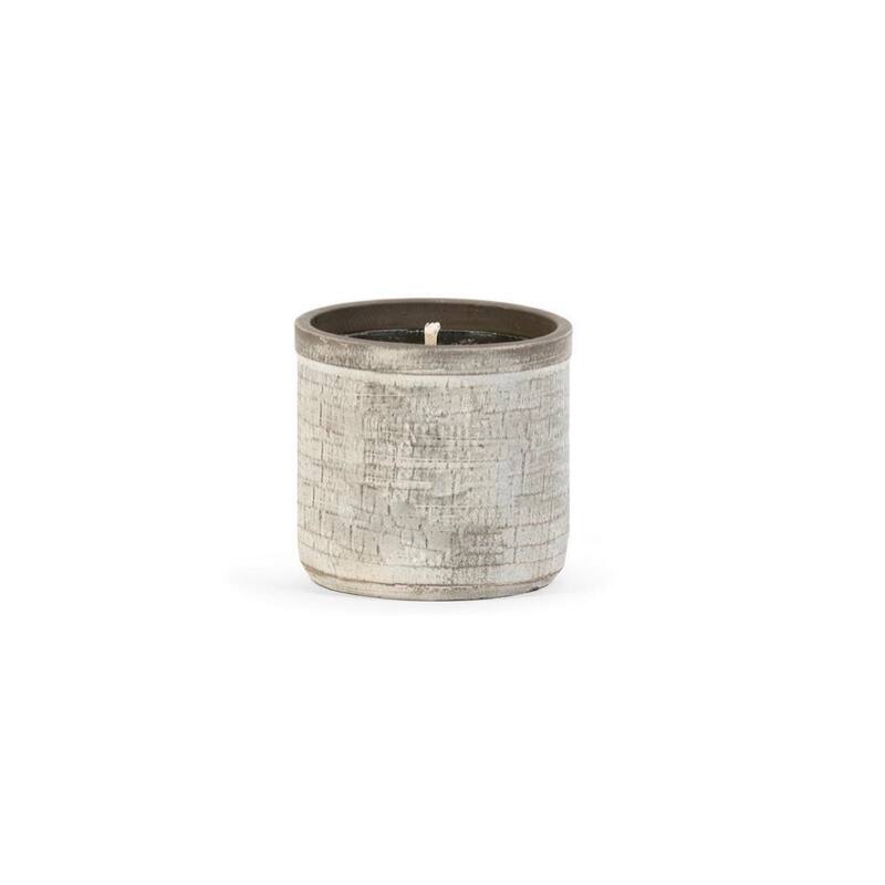 Round Choco Aged Outdoor Terracotta Candle Bowl - 6" - Brown