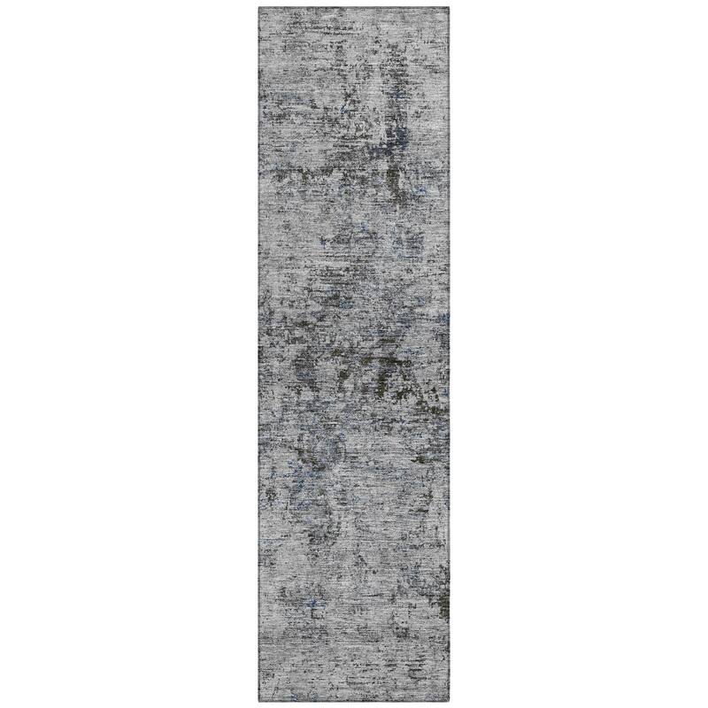 Machine Washable Indoor/ Outdoor Abstract Solid Chantille Rug