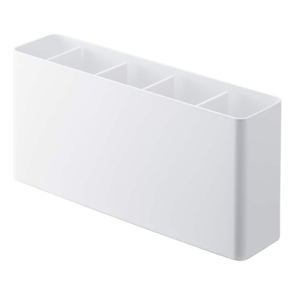 Yamazaki Home Utensil and Thin Cutting Board Holder, Steel, Utensil Holder - L 2.68 x W 11.81 x H 5.63 inches