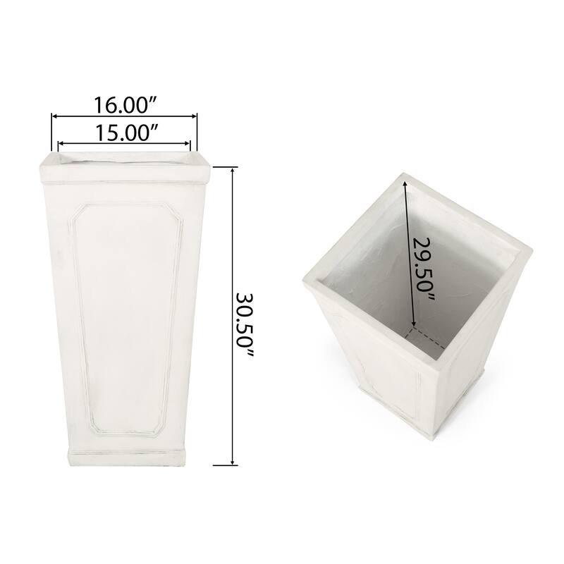 Outdoor Planter with Drainage Hole for Flowers, Herbs, and Succulents