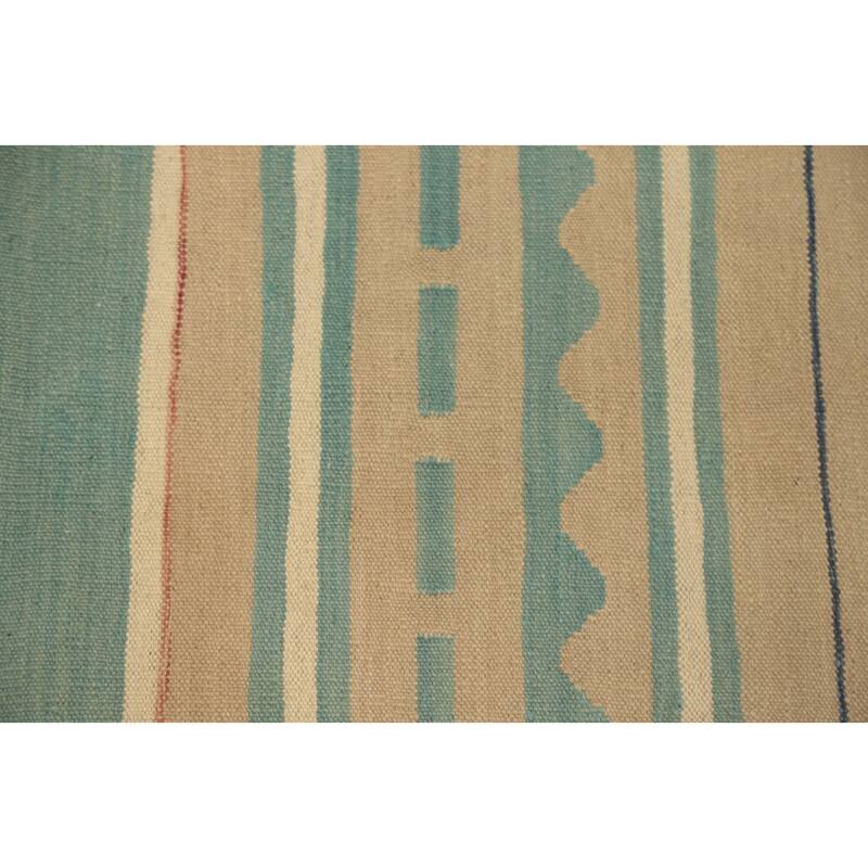 Hand Woven Oriental 100% Wool Carpet Southwestern Tribal Multi-Colored Kilim Runner Rug - 8' 1'' X 2' 2''