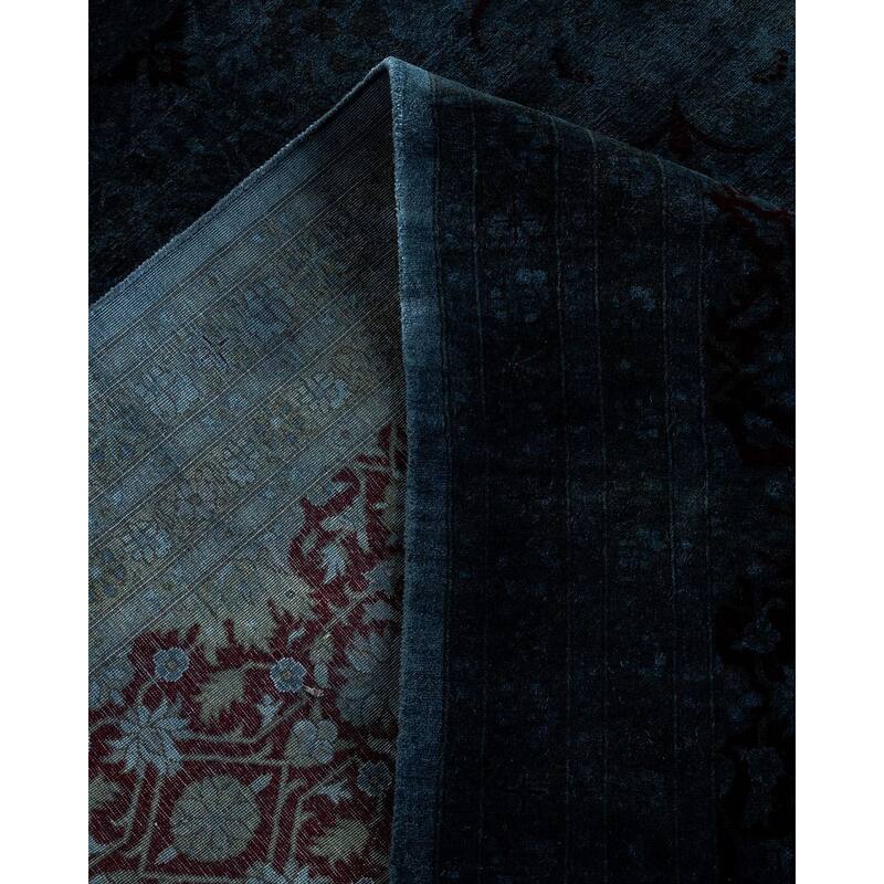 Overdyed, One-of-a-Kind Hand-Knotted Area Rug - Gray - 10' 1" x 20' 5"