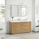 preview thumbnail 8 of 96, Santarem Single Vanity with Pure White Quartz Stone Top without Mirror