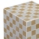 preview thumbnail 25 of 56, Callista Modern Ceramic Tiled Cube Side Table, Square Mosaic Pedestal Accent End Table for Living Room Bedroom - 14 X 14 X 18