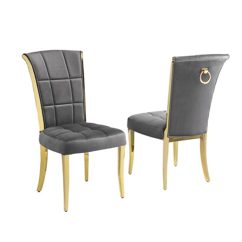Best Quality Furniture D321-SC324-7 Dining Set with 78" White Marble Top