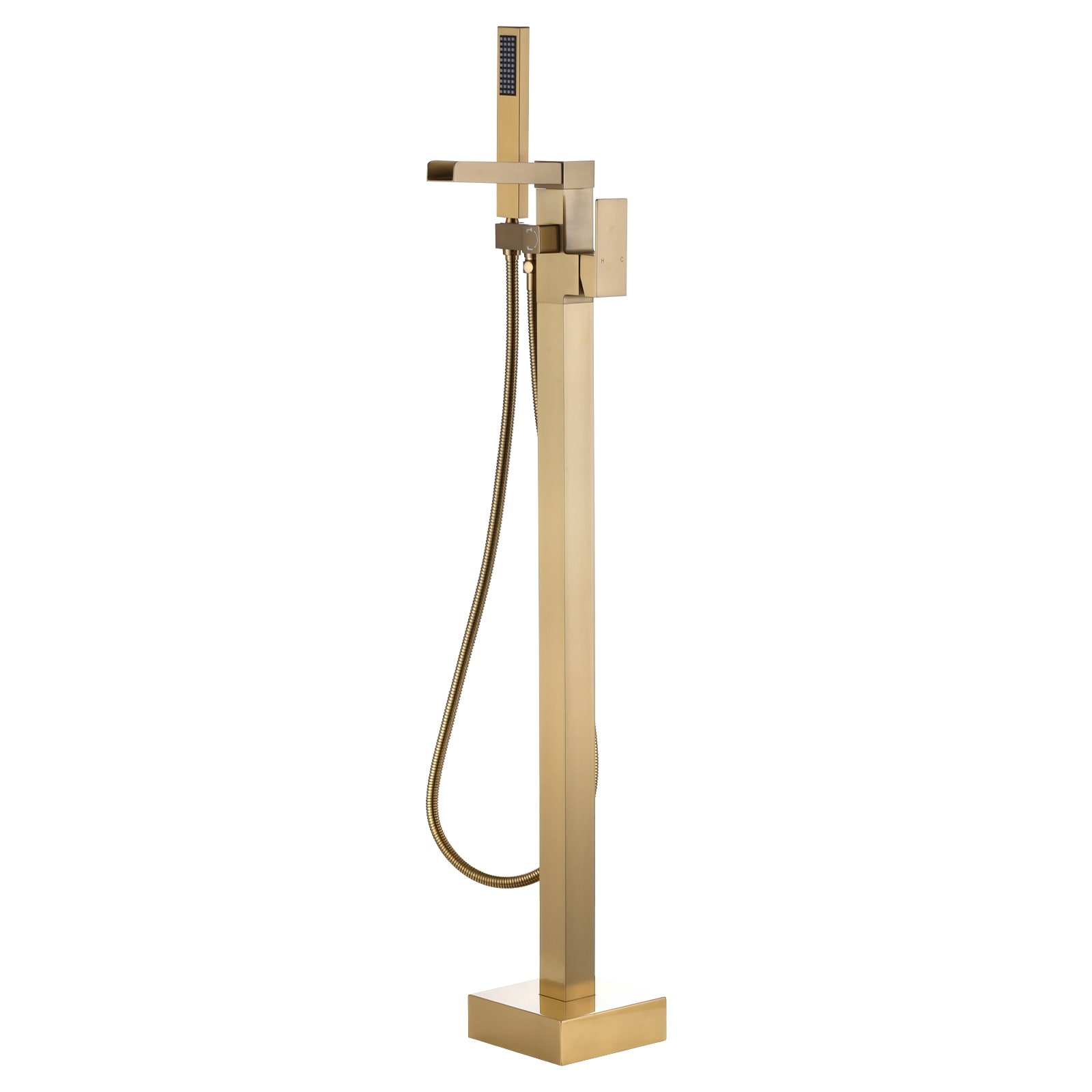 WOWOW Single Handle Freestanding Bathtub Faucet with Handheld Shower
