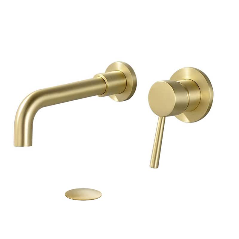 BATHLET Wall Mount Single Handle Lever Bathroom Sink Faucet