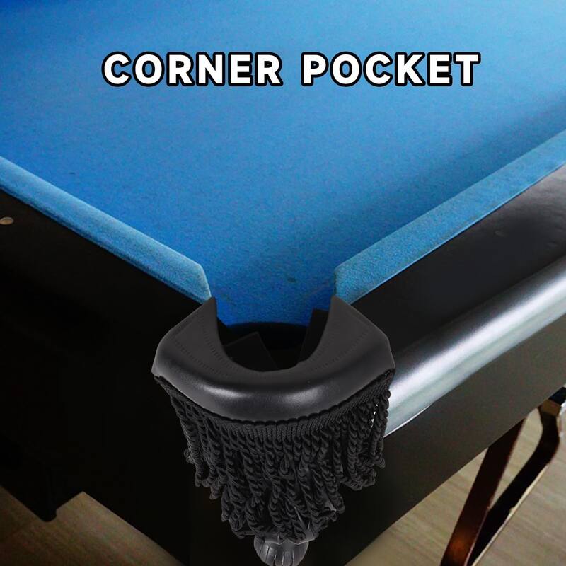 GSE™ Set of 6 Heavy-Duty PU Leather Pool Table Pockets. Replacement Billiard Table Web Drop Bag (Several Colors Available)