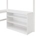 preview thumbnail 33 of 55, Full Size Wooden Loft Bed with Desk and Shelves, Space-Saving Design