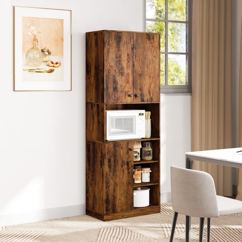 Costway Kitchen Pantry Storage Cabinet 65.5" Tall Modern Hutch Cabinet - See Details