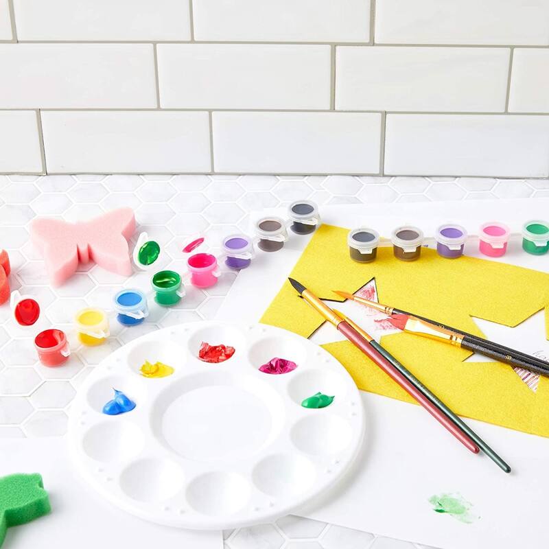Bright Creations Acrylic Paint Pots for Kids, Classroom, Art and Crafts, 24 Pack, 8 Colors
