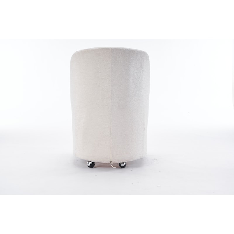 Upholstery Dining Chairs With Universal Wheels Set of 2