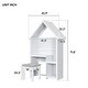 preview thumbnail 14 of 12, House-Shaped Kids Desk with a cushion stool House-Style Desk and Stool Set