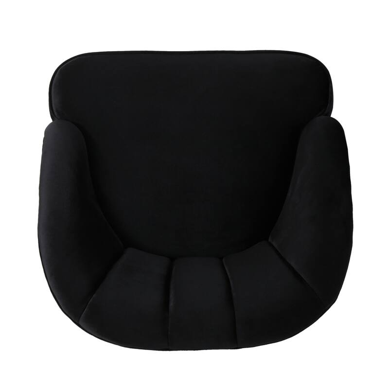 Black 27.5" Upholstered Club Chair