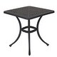 preview thumbnail 13 of 19, Flagstaff Cast Aluminum Outdoor Square End Table - 8' x 10'