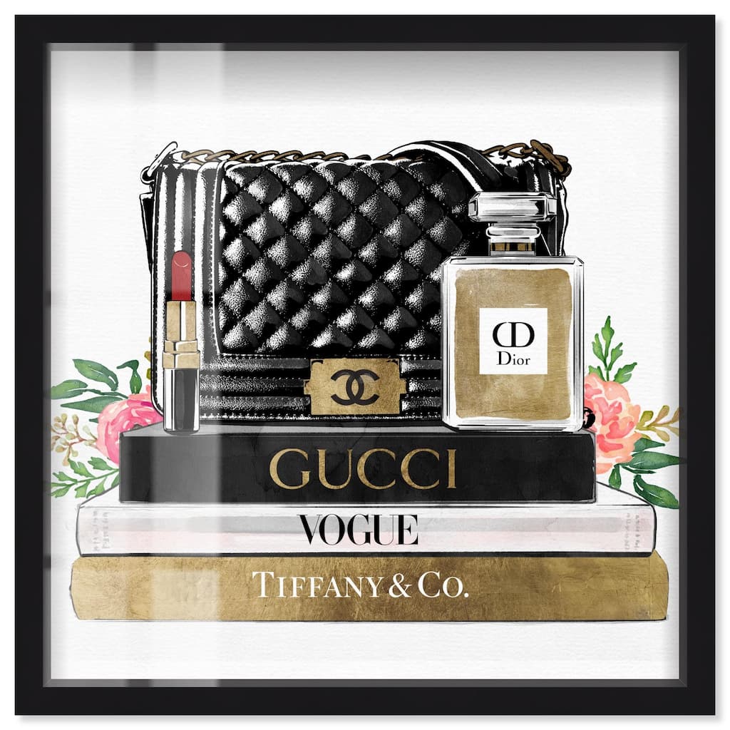 Luxury Paris Handbag and Books Shadowbox by Art Remedy