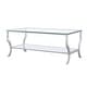 preview thumbnail 3 of 4, Saide Rectangular Glass Top Coffee Table Chrome