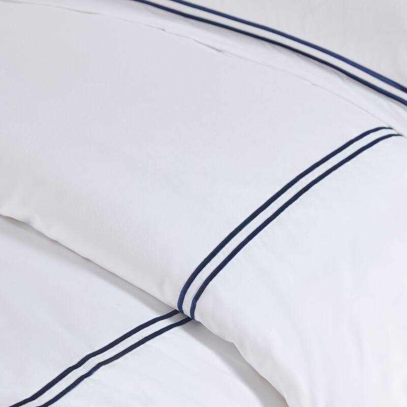 Madison Park Signature 500 Thread Count Luxury Collection 100% Cotton Sateen Embroidered Comforter Set