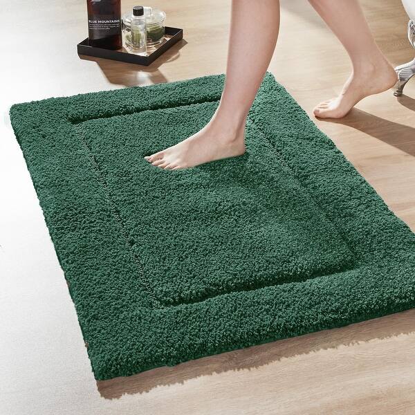 Deconovo Bathroom Rugs, Non Slip Absorbent Shower Bathroom Mat (1 PC) - 20x32/24x36 - Green
