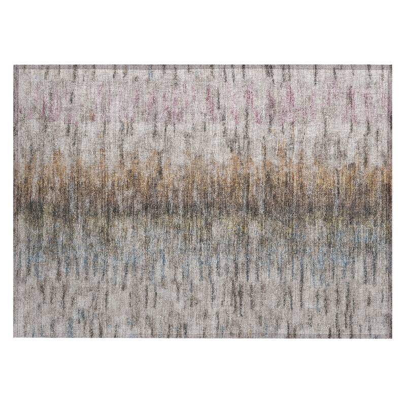 Machine Washable Indoor/ Outdoor Contemporary Ombre Chantille Rug