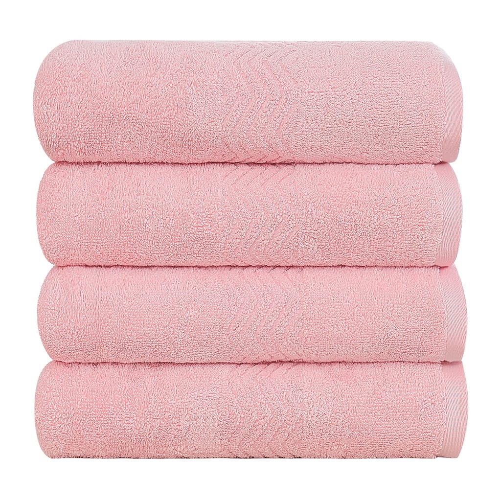 4 Pieces Cotton Bath Towels 27"x54" for Home Spa Hotel Soft Absorbent - 27 x 54in
