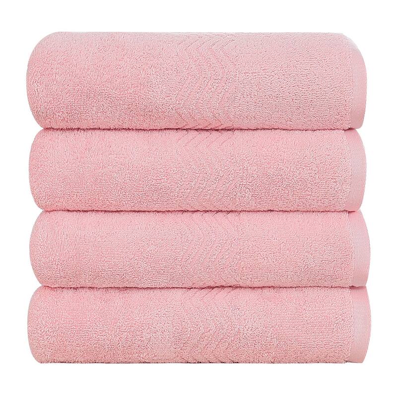 4 Pieces Cotton Bath Towels 27"x54" for Home Spa Hotel Soft Absorbent - 27 x 54in